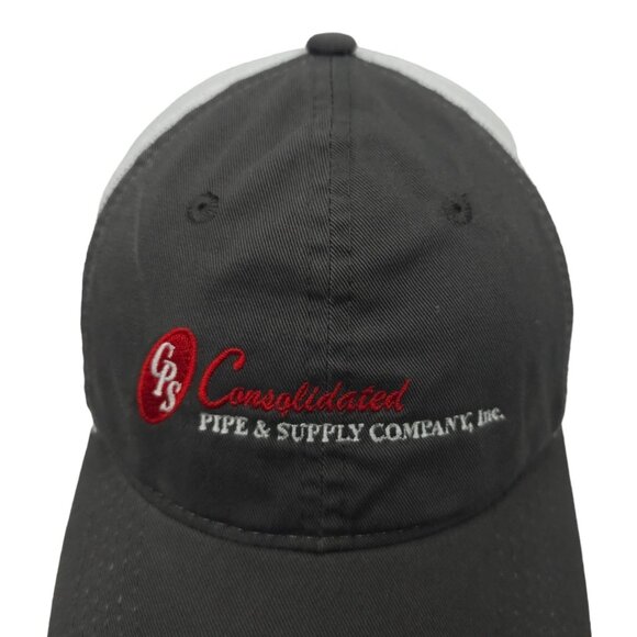 Consolidated Pipe Supply Company Logo Mesh Strapback Cap Trucker Baseball Hat - Picture 9 of 14